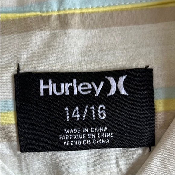 Hurley Yellow and Gray Button Down Shirt - Picture 2 of 13